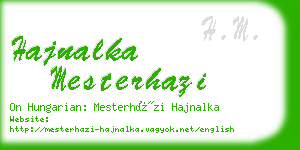 hajnalka mesterhazi business card